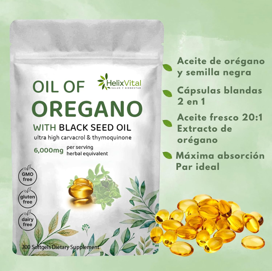 Orégano + Semilla Negra Natural™ — Un complemento natural para apoyar tu bienestar diario