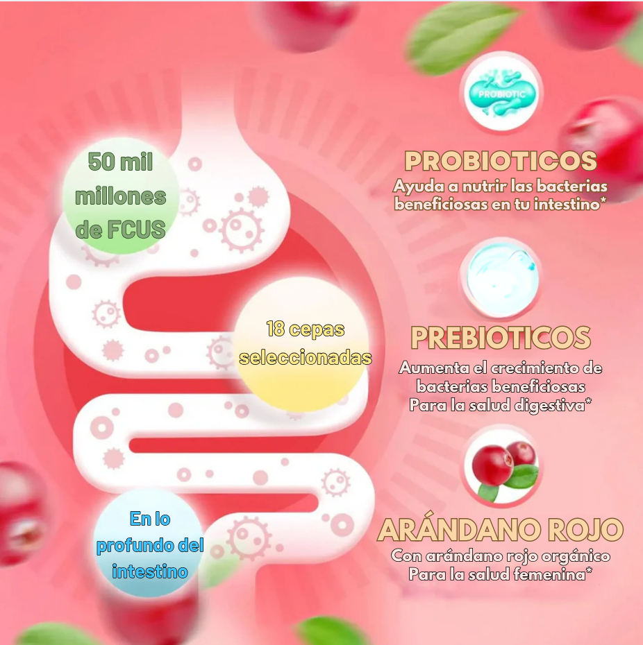 Gummies Probióticas - Equilibrio Femenino Delicioso y Natural