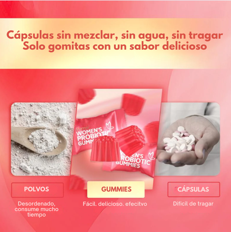 Gummies Probióticas - Equilibrio Femenino Delicioso y Natural