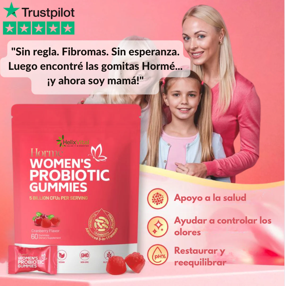 Gummies Probióticas - Equilibrio Femenino Delicioso y Natural