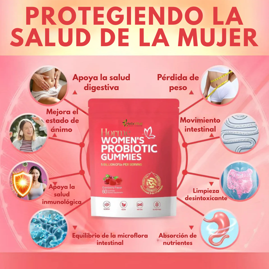 Gummies Probióticas - Equilibrio Femenino Delicioso y Natural