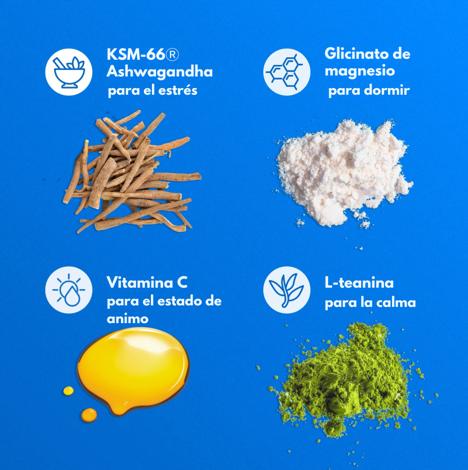 Nello SuperCalm - Ashwagandha con Sabor a Guayaba y Limón en Prácticos Paquetes.