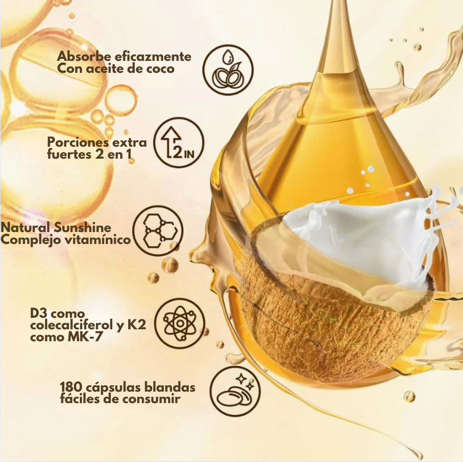Vitamina D3 + K2 - El Suplemento Esencial para tu Vitalidad