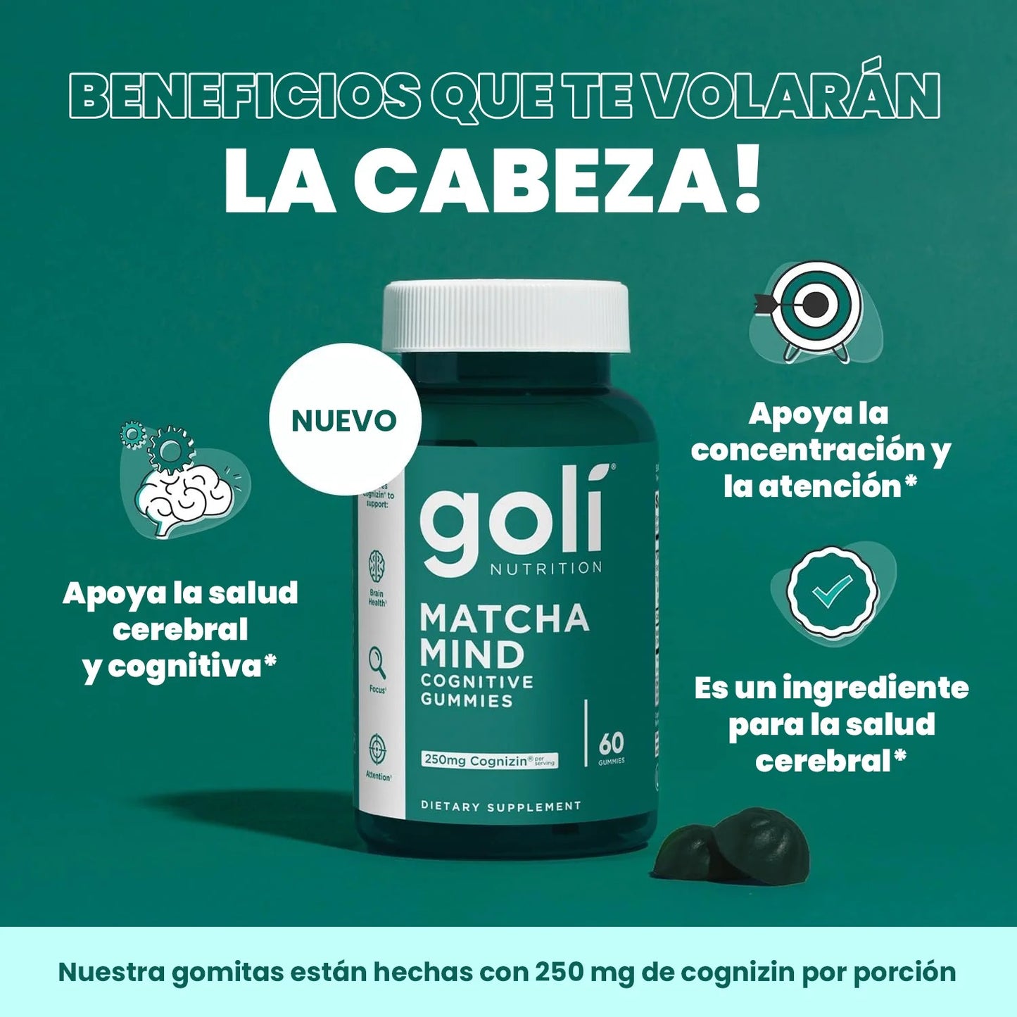 Goli® Matcha Mind: claridad mental en cada gomita