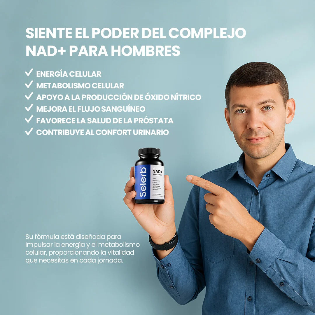Selerb NAD+ para Hombres: Potencia tu Estilo de Vida Activo