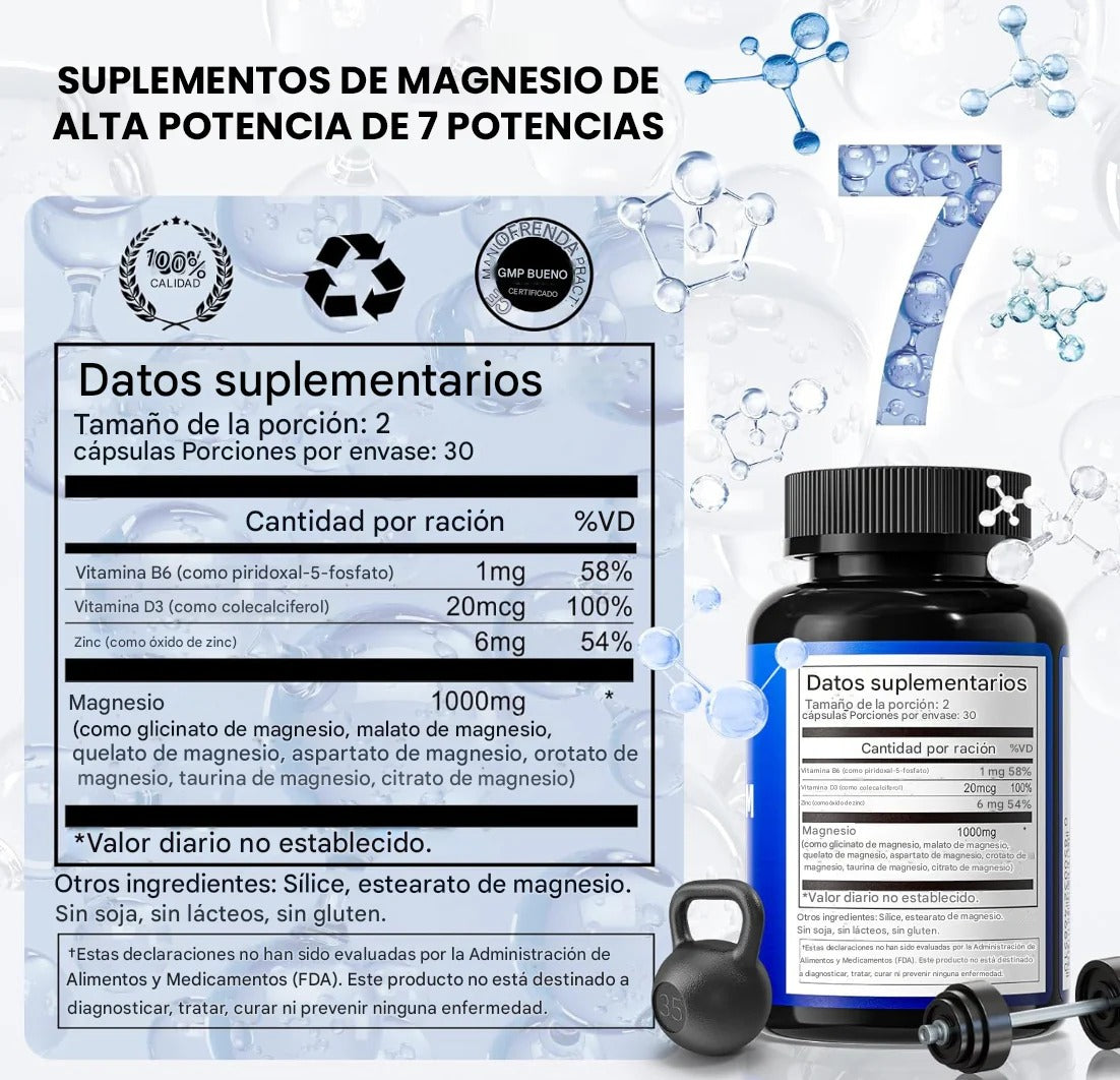 Magnesio 7-Complex: Tu Apoyo para el Bienestar Diario