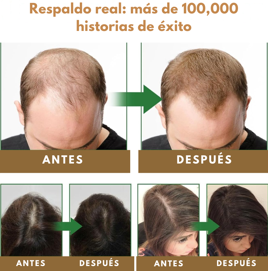 Before and after customer hair results