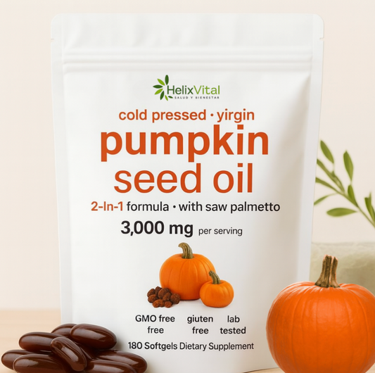 Aceite de Semilla de Calabaza + Saw Palmetto - La nutrición natural para apoyar la salud natural de tu cabello y piel