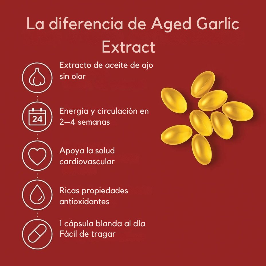 Aged Garlic Extract 7500 mg - El secreto natural para el apoyo general al bienestar cardiovascular