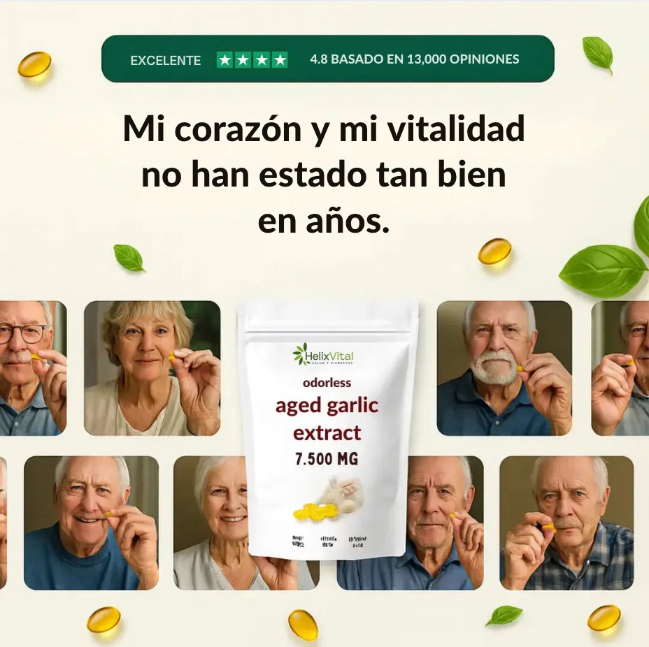 Aged Garlic Extract 7500 mg - El secreto natural para el apoyo general al bienestar cardiovascular