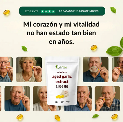 Aged Garlic Extract 7500 mg - El secreto natural para el apoyo general al bienestar cardiovascular