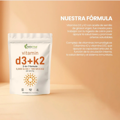Vitamina D3 + K2 - El Suplemento Esencial para tu Vitalidad