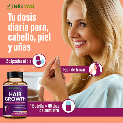 Hair Growth - Restauración Capilar – Suplemento Natural que Fortalece y Reactiva tu Cabello