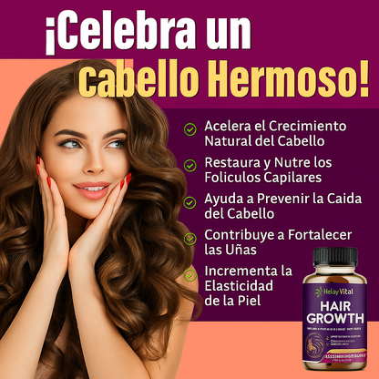 Hair Growth - Restauración Capilar – Suplemento Natural que Fortalece y Reactiva tu Cabello