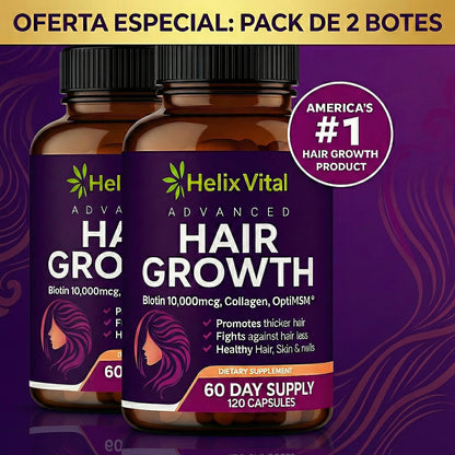 OFERTA 2X1 - Hair Growth - Restauración Capilar – Suplemento Natural que Fortalece y Reactiva tu Cabello
