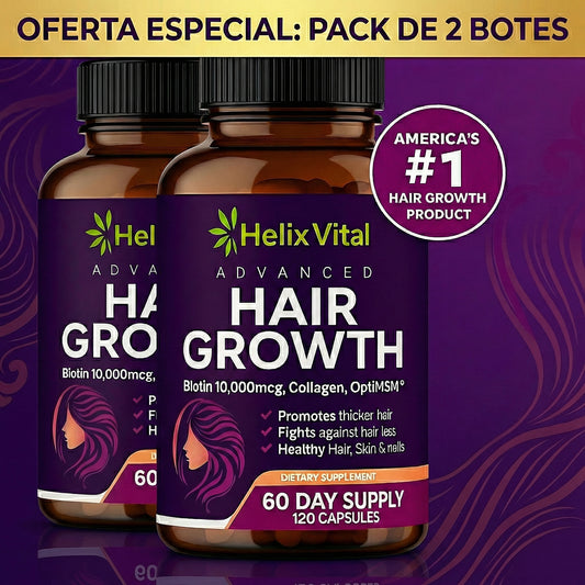 OFERTA 2X1 - Hair Growth - Restauración Capilar – Suplemento Natural que Fortalece y Reactiva tu Cabello
