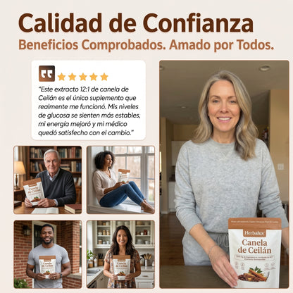 Canela De Ceilán Equivalente a 7,200 mg con Aceite MCT