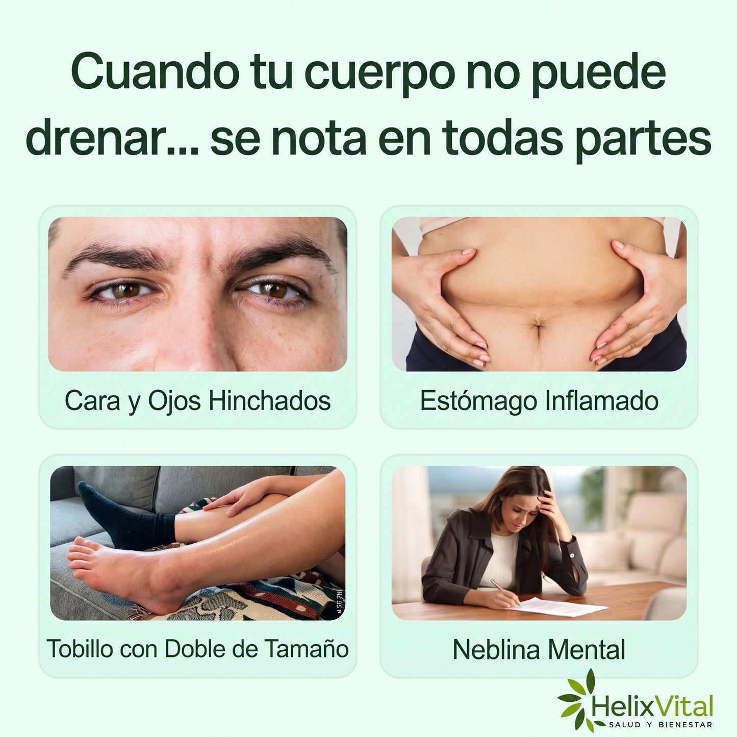 Lymph Drops de HelixVital™ — gotas de drenaje linfático con Cleavers, Bardana, Diente de León, Trébol Rojo y Equinácea.