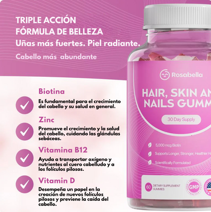 Rosabella Biotina - Tu Secreto para un Cabello y Uñas Espectaculares