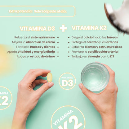 Vitamina D3 + K2: Tu Dosis de Sol para el Bienestar Diario